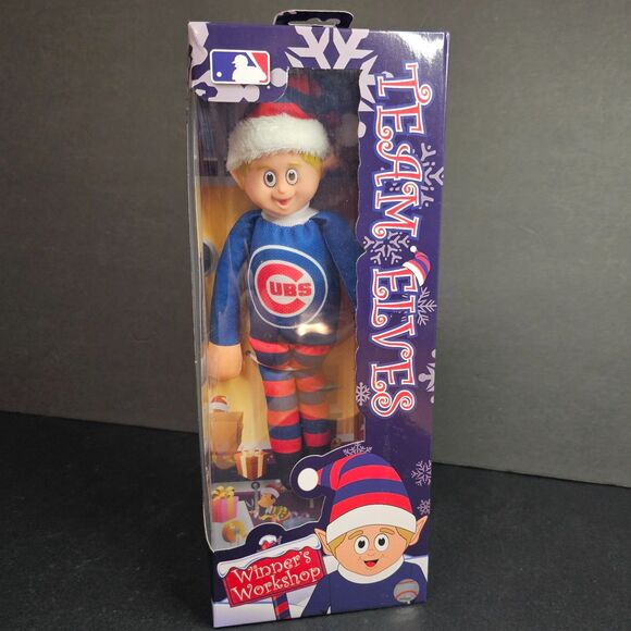 NIB Winner's Workshop Team Elf Chicago Cubs MLB Baseball Christmas - Picture 1 of 4
